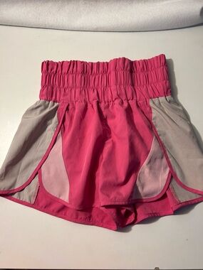 New In High-Rise Two-Tone Pink Athletic Shorts